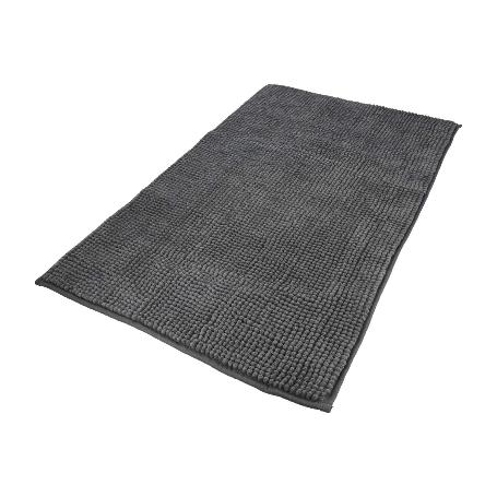 ALFOMBRA BAÑO POLIÉSTER CHENILLA 50X80CM. GRIS.