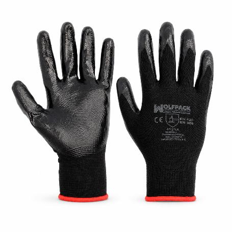 GUANTES NITRILO / POLIESTER IMPREGNADO 7 (PAR)