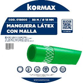 MANGUERA LATEX C/MALLA 15 MM VERDE 20 BAR