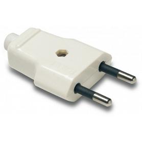 CLAVIJA RECTA EUROPEA 10 A.250V BLANCA (REF.1101)