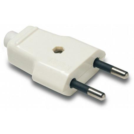 CLAVIJA RECTA EUROPEA 10 A.250V BLANCA (REF.1101)