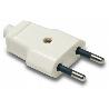 CLAVIJA RECTA EUROPEA 10 A.250V BLANCA (REF.1101)
