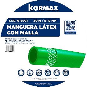 MANGUERA LATEX C/MALLA 19 MM VERDE 18 BAR