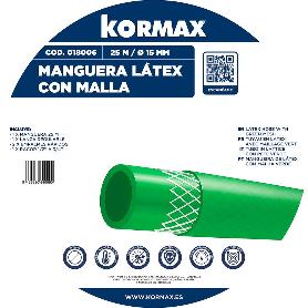 MANGUERA LATEX MALLA 15 MM + ACCESORIOS
