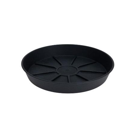 PLATO MACETA PLASTICO 24 CM ANTRACITA