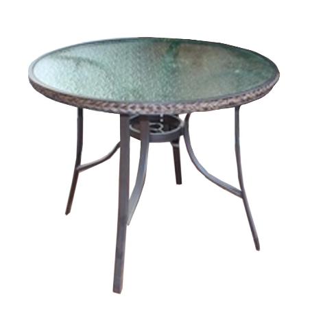MESA ALUMINIO OSUNA MARRON 104 CM