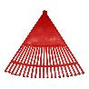 RASTRILLO ABANICO 21 PUAS ROJO PLASTICO