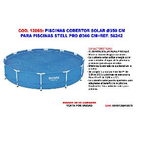 PISCINAS CUBIERTA SOLAR 366 CM PISCINAS STEEL PRO-FAST SET 58242-58242H