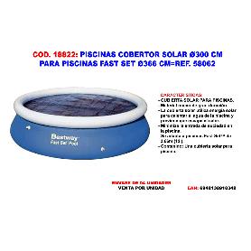 PISCINAS CUBIERTA SOLAR 300 CM PISCINAS STEEL PRO-FAST SET 58062-5824H