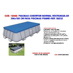PISCINAS COBERTOR PVC REC 412 X 201 CM PISCINA POWER STEEL 58232-58232H