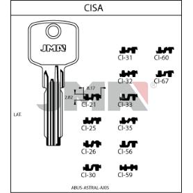 LLAVES JMA SEGURIDAD LATON MOD CI-25