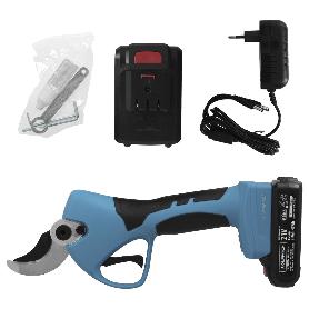 TIJERAS PODAR A BATERIA 21 VOLT. CON 2 BATERIAS 2 A/H MANGO ENGOMADO, Ø CORTE 40 MM.CON MALETÍN