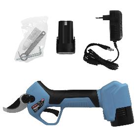 TIJERAS PODAR A BATERIA 16,8 VOLT. CON 2 BATERIAS 2 A/H. MANGO ENGOMADO, Ø CORTE 40 MM. CON MALETÍN