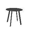 MESA BAJA METAL GRIS OCURO  50XH45 CM