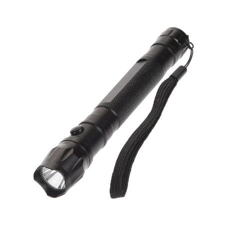 LINTERNA LED COCHE 16 CM ALUMINIO NEGRA