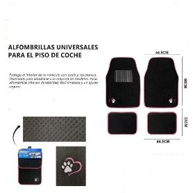 ALFOMBRILLAS UNIVERSALES PARA COCHE CON CORAZON Y PATITA DE PERRO