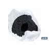SUELO DE CAUCHO NEGRO CÍRCULOS 3 MM 1,50 X 10 M
