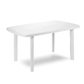 MESA RESINA BLANCA 140X  90 CM.