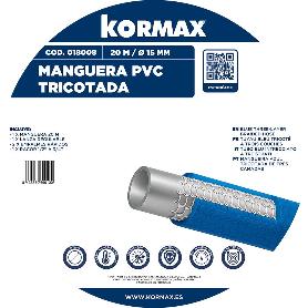 MANGUERA AZUL TRICOTADA 15MM + ACCESORIOS