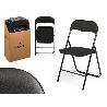 SILLA PLEGABLE ACOLCHADA NEGRA