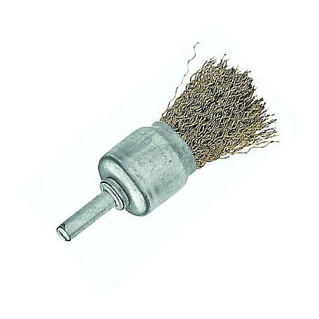 CEPILLO BRICOLAJE BROCHA ACERO LATONADO ALAMBRE ONDULADO / 50809-25