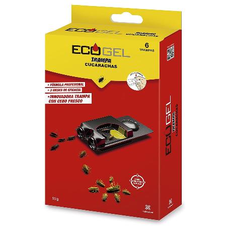 ECOGEL TRAMPA CUCARACHAS 15 GR CAJA 6 UND. REF. 4026