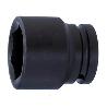 LLAVE VASO IMPACTO CUDRADILLO 3/4 BOCA HEXAGONAL SERIE CORTA METRICA M-24