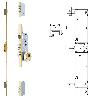 CERRADURA SEGURIDAD BULONES TESA 3P T2B354567LE CERR-45MM,DORADA,ESC/ABIERTO,BOMB.35-35L