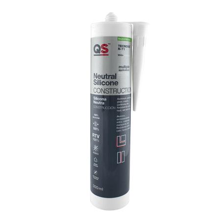 SILICONA NEUTRA. . PINTABLE. 300 ML. PARA . NO ENNEGRECE - QS ADHESIVOS COLOR SILICONA BLANCO