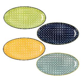 BANDEJA OVAL PIPPA SURTIDA 20X10,5 CM