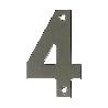 NUMERO 4 -M.4 INOX.18/8 10CM.