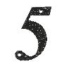 NUMERO 5 -M.4 NEGRO 10CM.