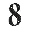 NUMERO 8 -M.4 NEGRO 10CM.