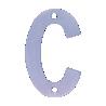 LETRA C-4 PULGADAS ACERO INOXIDABLE 18/8