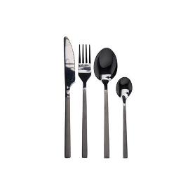 CUBERTERIA 16 PIEZAS INOXIDABLE NEGRO 529211