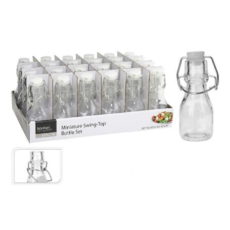 BOTELLA VIDRIO CIERRE HERMETICO 75 ML