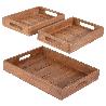 BANDEJAS MADERA 39/26 CM 3 PIEZAS