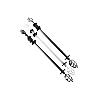 BARRA CORTINA METAL 70/120 CM NEGRA