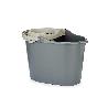 CUBO CON ESCURRIDOR 15 LITROS ANTRACITA