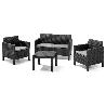 SILLONES 65X65X75 CM + SOFA 75X126X65 CM + MESA 59X43 CM