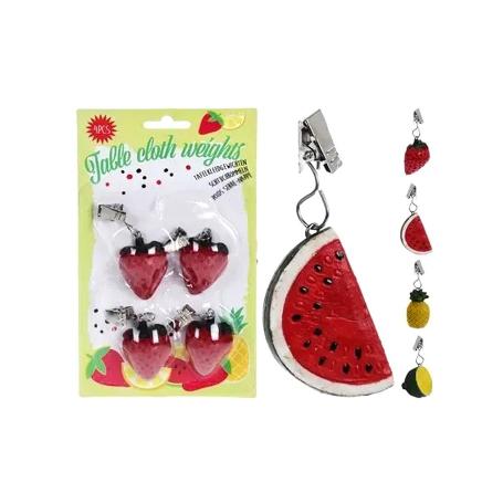 PINZAS SUJETAMANTELES FRUTAS SURTIDAS