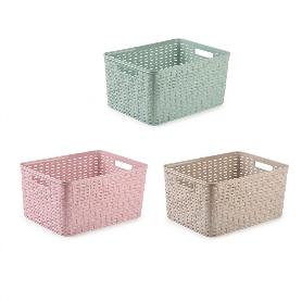 CESTA MIMBRE 18 L 39,5X28,5X19 CM SURTIDAS