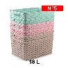 CESTA MIMBRE 18 L 39,5X28,5X19 CM SURTIDAS
