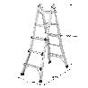 ESCALERA MULTIFUNCION 3X4 ALUMINIO RE491