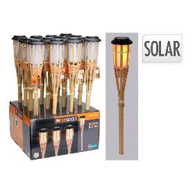 ANTORCHA LUZ SOLAR BAMBU 54 CM