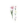 PINCHO FLOR 6 PETALOS METAL 75 CM