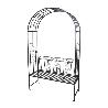 BANCO ARCO FLORAL 49X26,5X172 CM