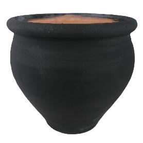 MACETA BARRO MEDIANA 32X32 CM NEGRA