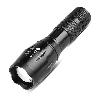 LINTERNA LED ALUMNIO NEGRA RECARGABLE USB