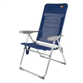 SILLA PLEGABLE ALUMINIO SLIM 6 POS 47X66X107 CM